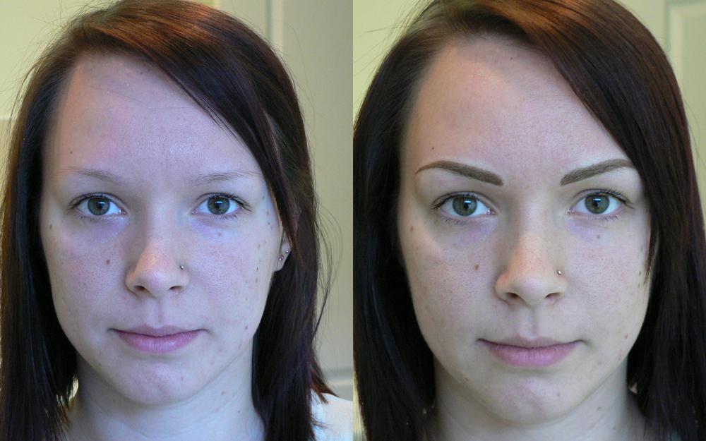 перманентный макияж бровей фото до и после